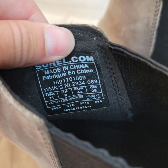 SOREL LEA WEDGE IN BLACK QUARRY, SZ 11 - Picture 6 of 11